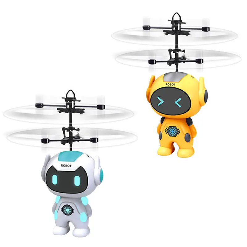 Telecomando rilevamento aereo modello di Robot giocattoli volanti a induzione LED RC Drone ricarica USB rilevamento dei gesti regali per bambini VG85