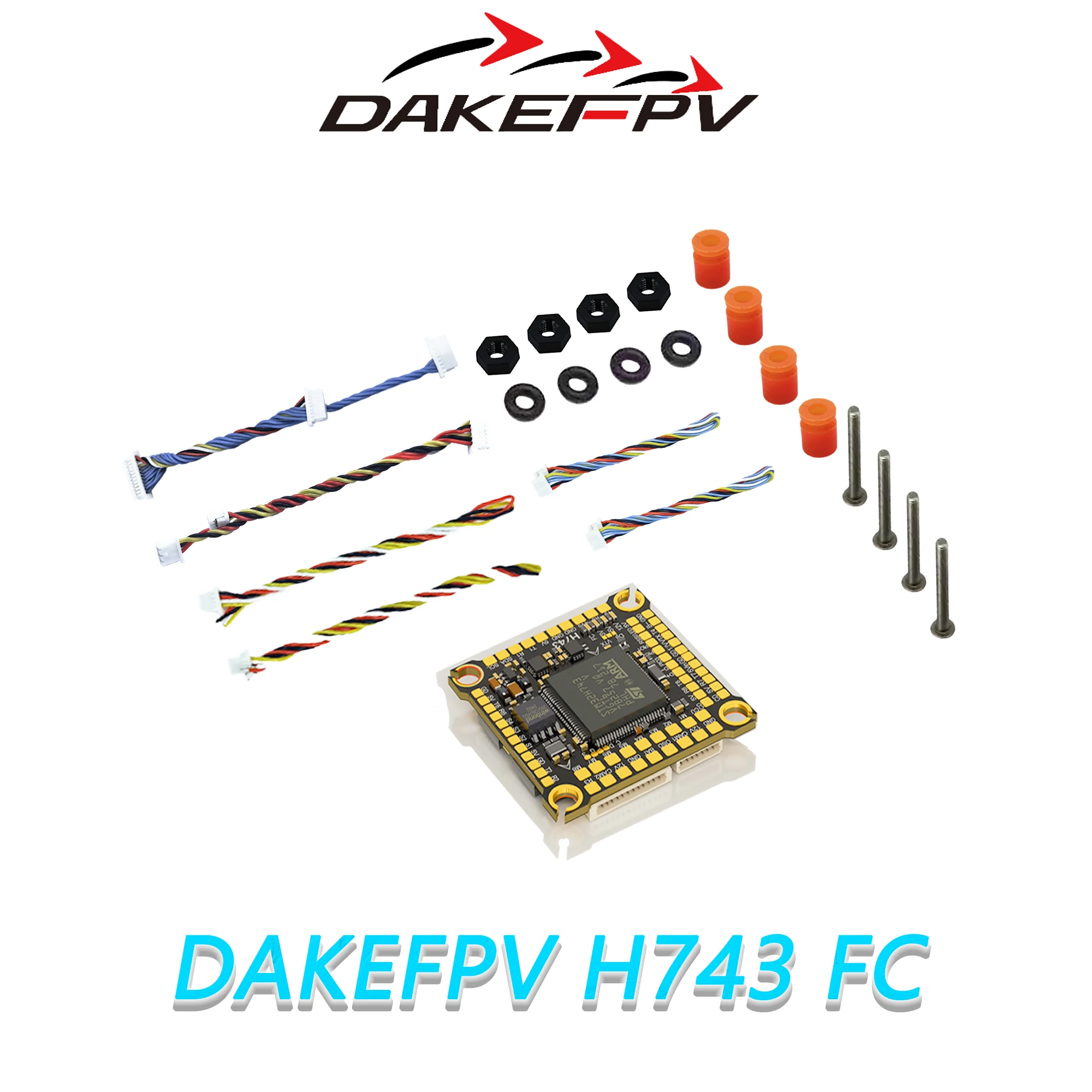 DAKEFPV H743 FC 6S 55A STACK 4IN1 Blheli_S Bluejay 8bit ESC H743 Unterstützt Betaflight Ardupilot für FPV 5-Zoll RC-Drohne DIY