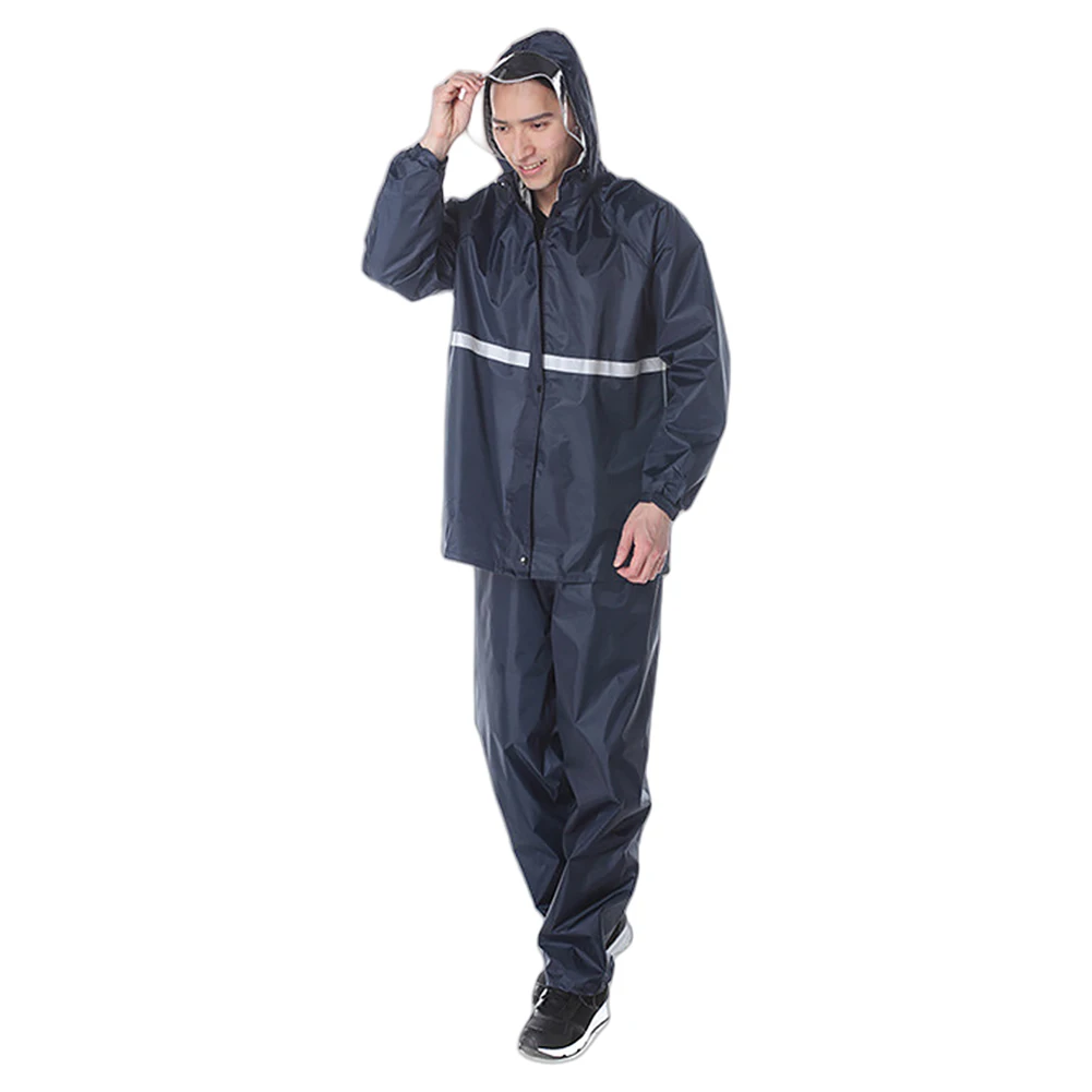 Raincoat and Rainpants Suit Waterproof Full Body Rainstorm Prevention Riding Reflective Split Raincoat for Motorcyclist Rider