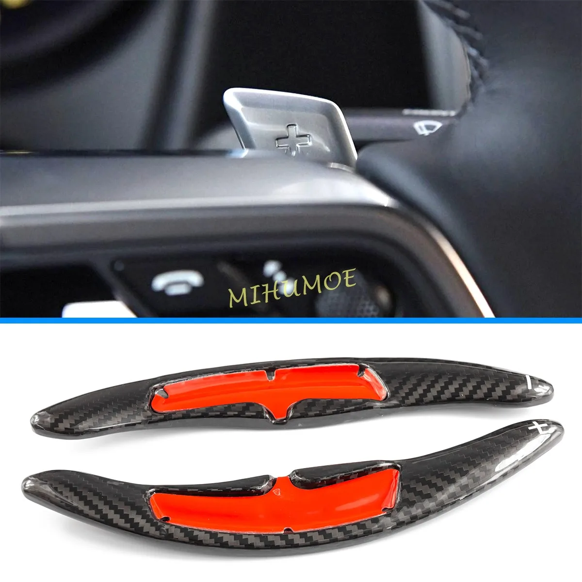 Carbon Fiber Paddle Shifter For Porsche 991 Panamera Cayenne Macan 718 Boxster Cayman Spyder Car Steering Wheel Accessories