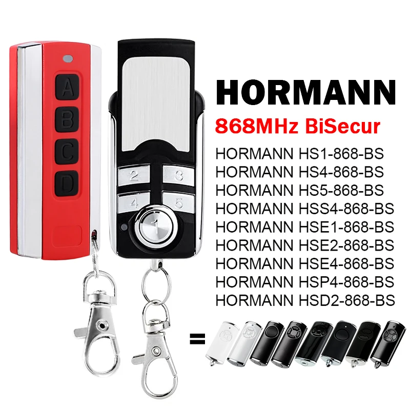 

HORMANN BS BiSecur HSE4 HSE2 HSE1 HS5 HS4 HS1 HSP4 HSS4 HSD2 868 BS Garage Door / Gate Remote Control 868MHz Hand Transmitter