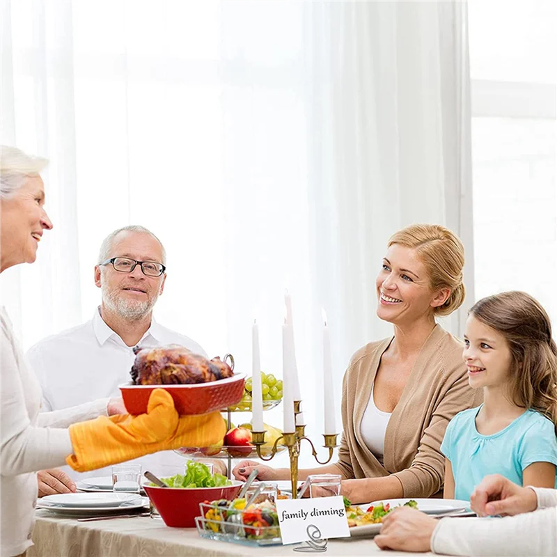 AT29-60 قطع حامل بطاقة الطاولة سلك مكان حامل البطاقة حامل القائمة حامل الصور مقاطع بطاقة حامل لحفلات الزفاف ، حفلة العشاء