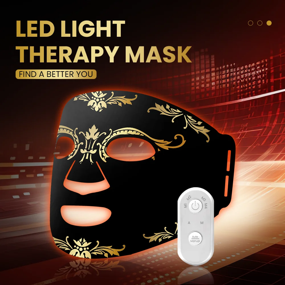 4Colors Photon Silicone visage LED masque de beauté du visage thérapie de masque de peau réparation éclaircissement de la peau