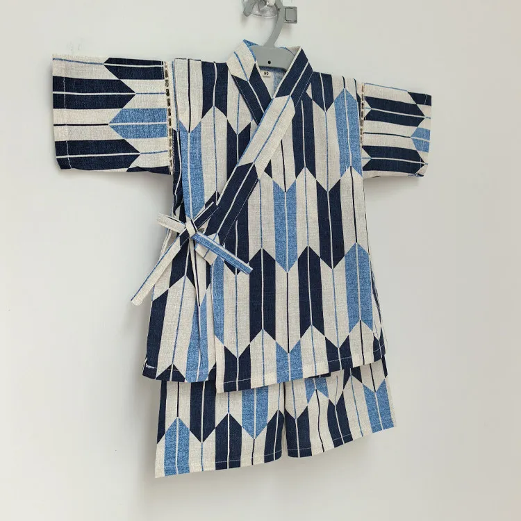 2026 Japaneses Style Yukata Parent Child Kimono Children Printed Pajamas Air Conditioning Pure Cotton Home Kimono ZF424