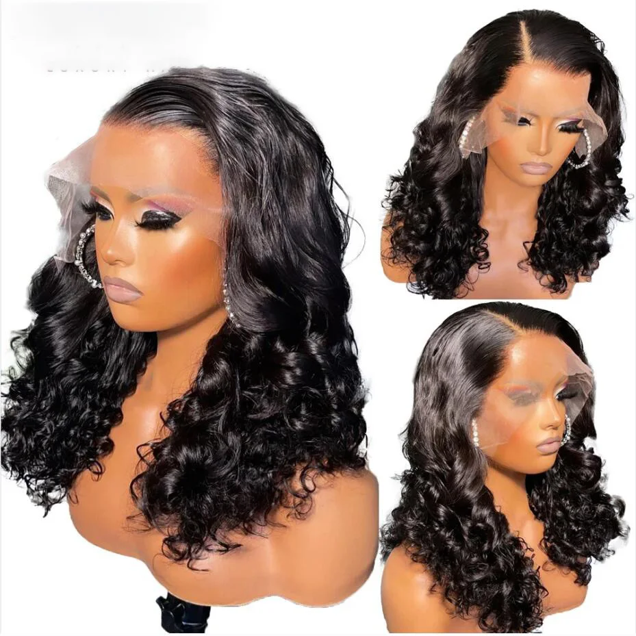 

Natural Black Preplucked 26Inch Long 180 Density Deep Wave Curly Lace Front Wig For Women BabyHair Daily Soft Glueless Cosplay