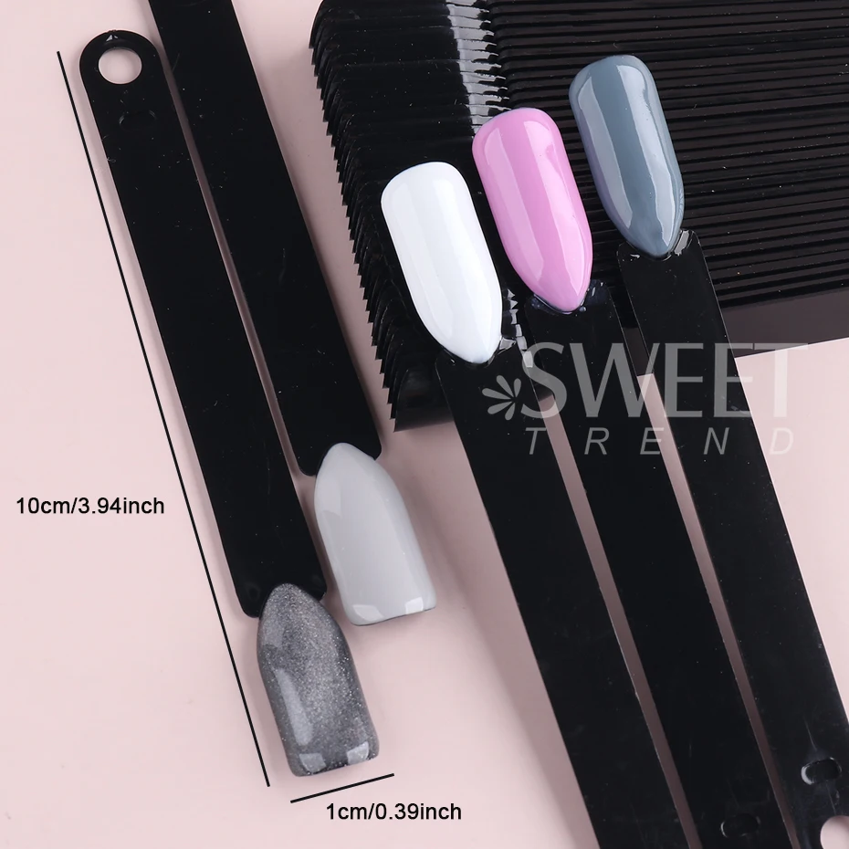 32 Tips Clear Fan False Nail Color Card Display Gel Polish Template Sample Stand Nail Art Polish Manicure Practice Palette Tool