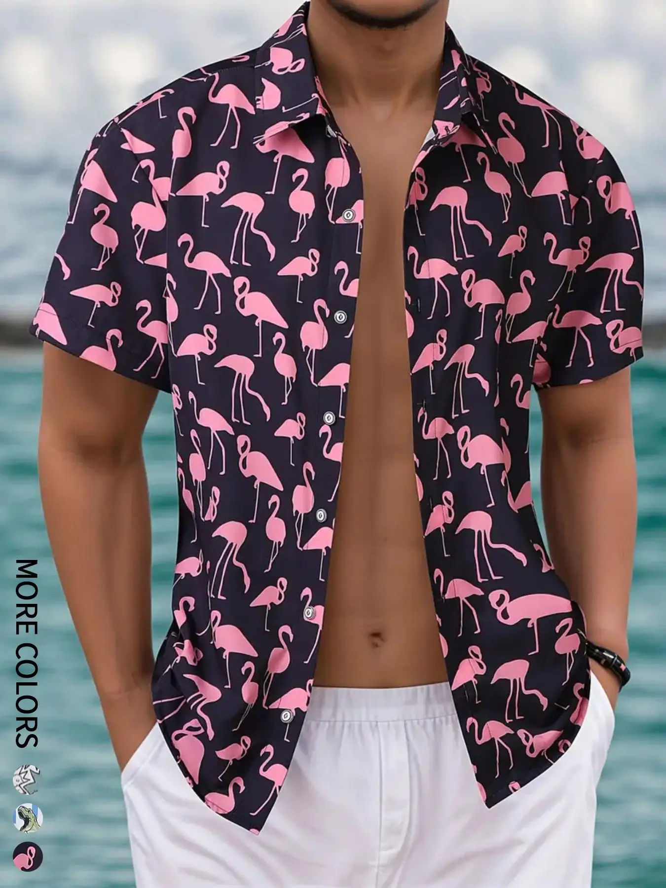 

Мужская повседневная спортивная рубашка, персонализированная цифровая печать, динозавр, мультфильм, буквенный принт, модная и универсальная куртка, подходит для бега, пеших прогулок, пляжа и повседневного ношения