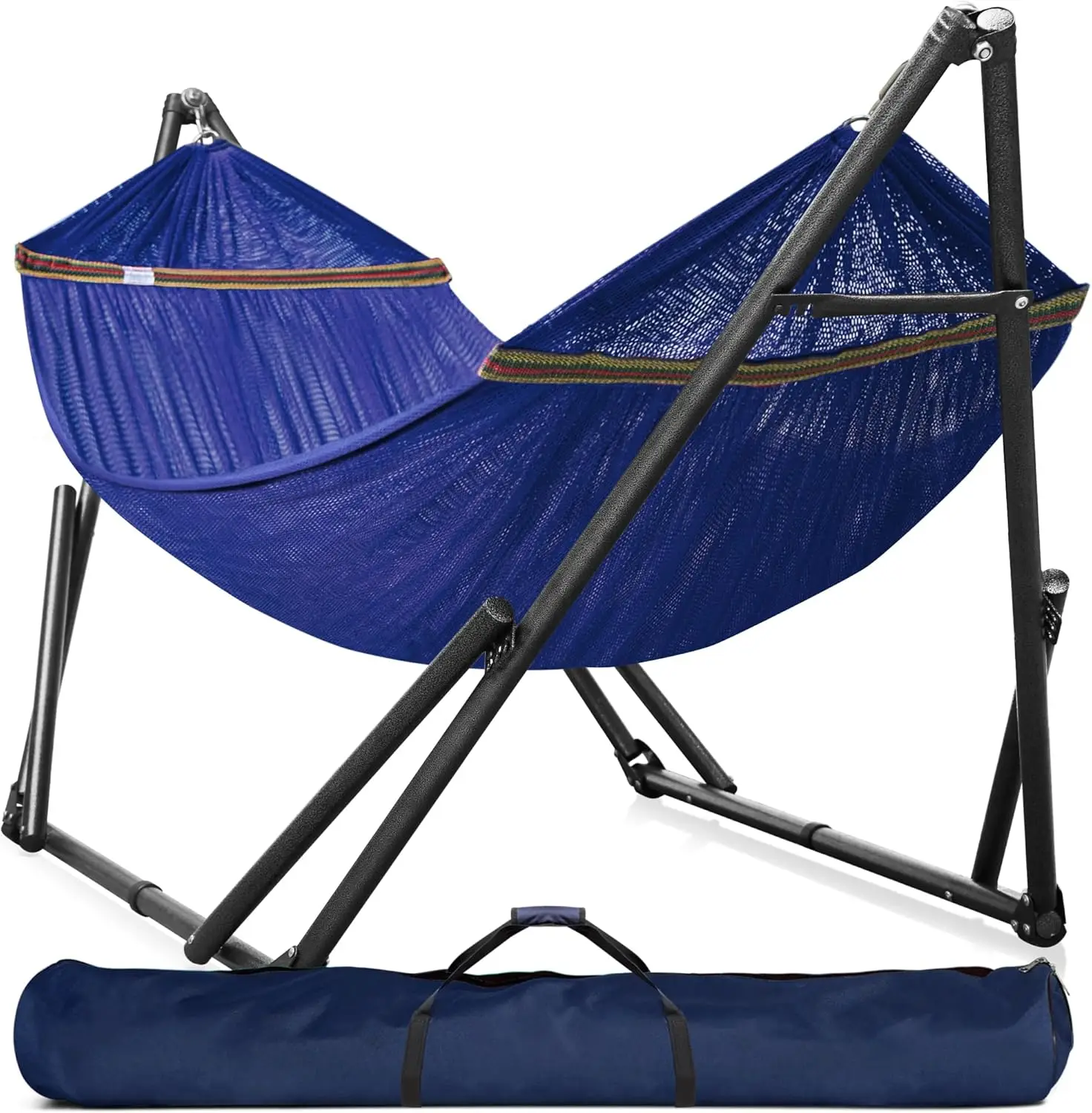 Hammock 600 lbs Capacity,Instant 20s Foldable Stand, 2 Person Camping  Revolutionary Portable Hammock No Screws,Premium Hammocks