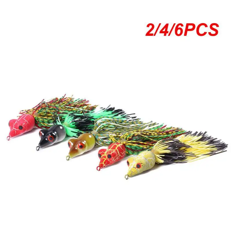 2/4/6PCS Artificial Bait Convenient Good Anti-entanglement Effect Plastic 1  Fake Bait Bait Fishing Gear Super Sharp Fish Hook