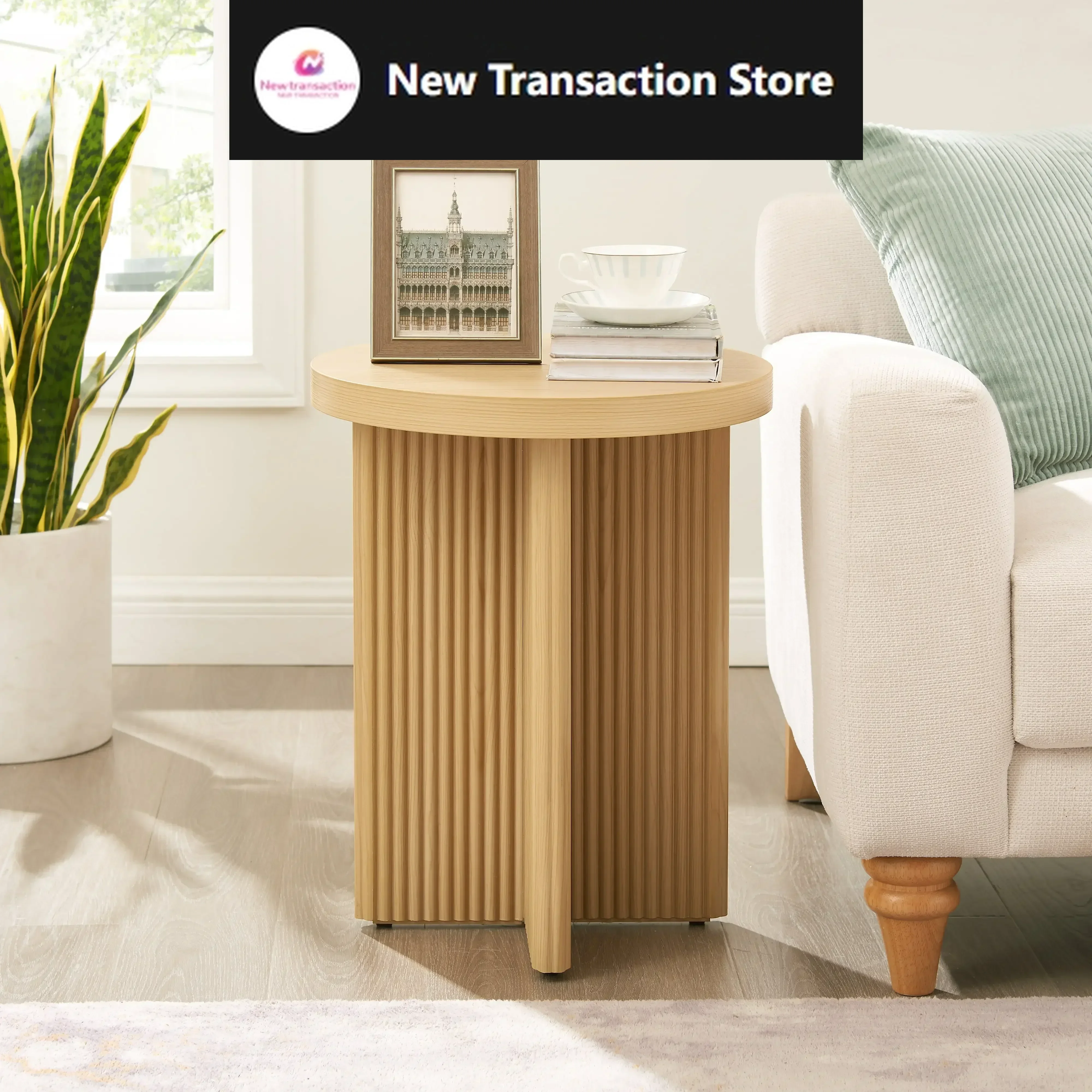 

Lillian Fluted End Table, Natural Pine Finish