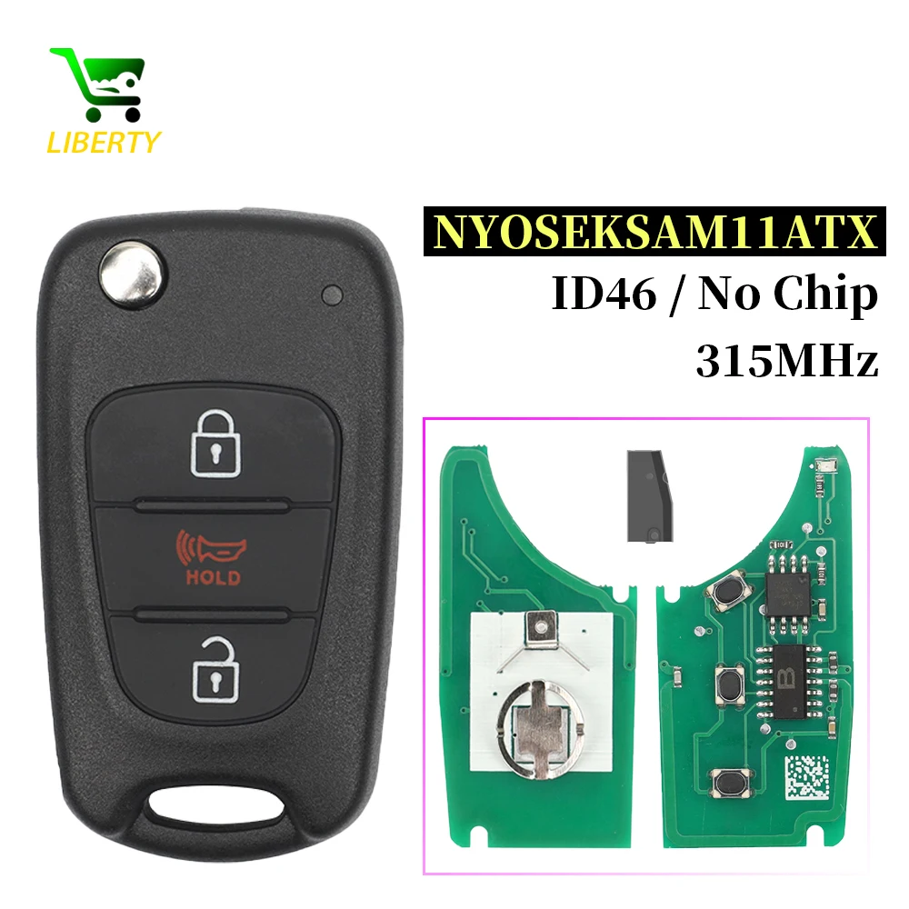 

Liberty FCC ID NYOSEKSAM11ATX For KIA Soul 2010 2011 2012 2013 315MHz P/N: 95430-2K250 Remote Fob Smart Key 315MHz ID46 Chip