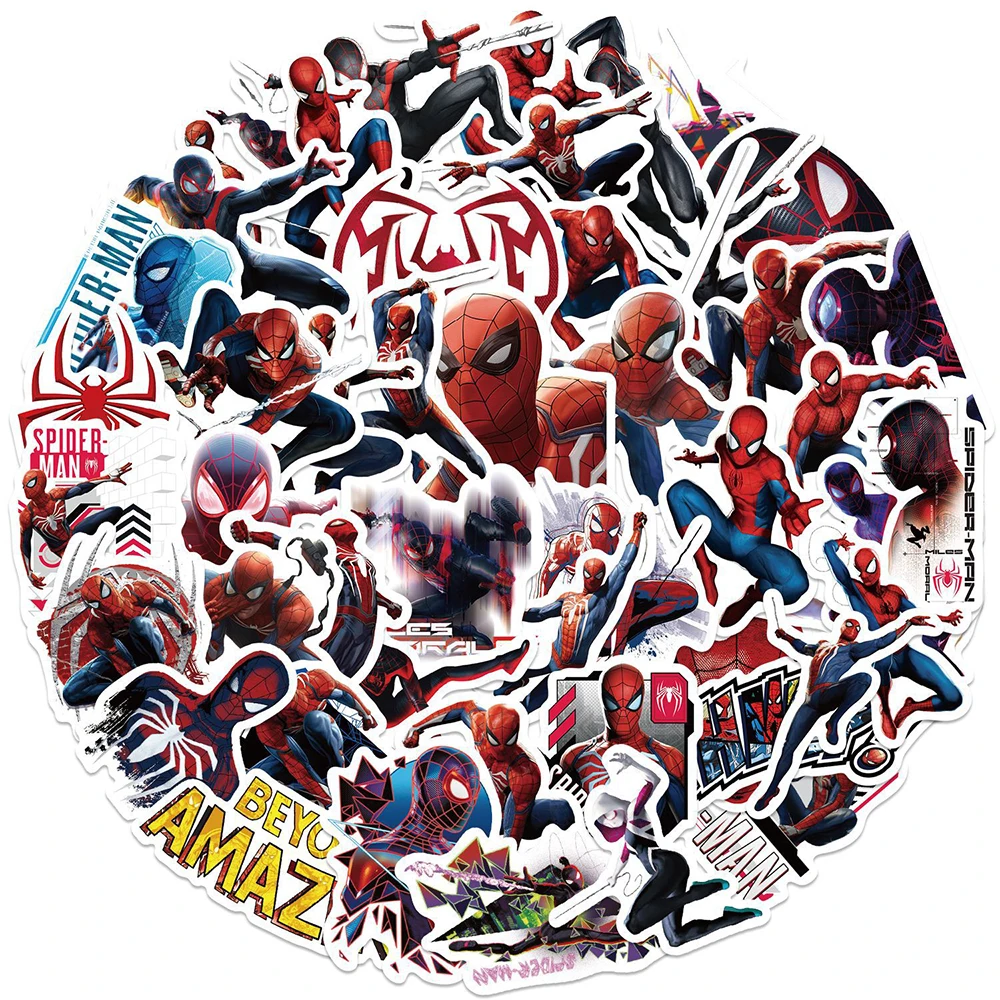 10/30/50 قطعة أنيمي بطل السوبر الرجل العنكبوت ملصقات كول الكرتون ملصق للأطفال لعبة Skateboard بها بنفسك لوح التزلج دفتر الهاتف الكتابة على الجدران الشارات