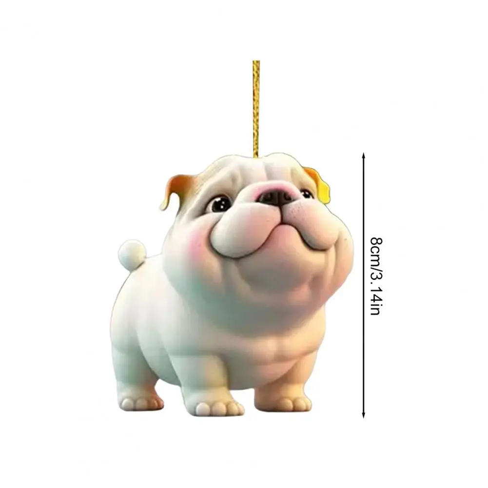 

Dog Pendant Dog Decor Adorable Dog Car Hanging Ornament with Lanyard Acrylic Rear View Mirror Charm for Easy for Vehicle