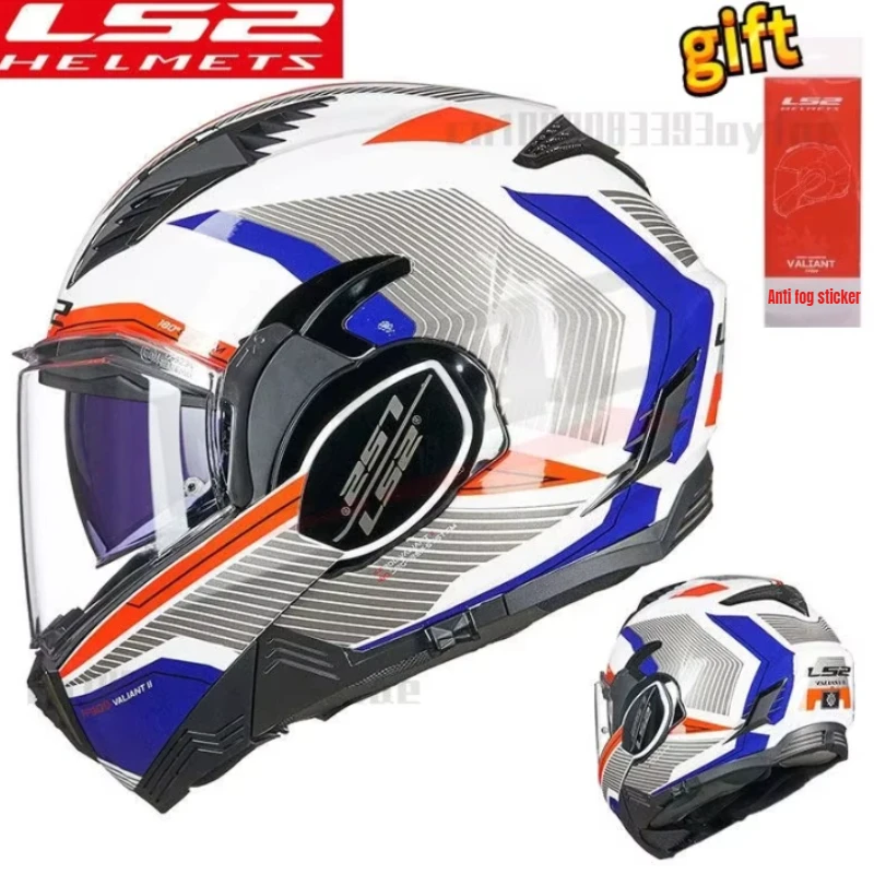 

LS2 ff900 Valiant II motorcycle helmet 180 degrees back somersault helmets ls2 ff900 double mirror full face helmet casco moto