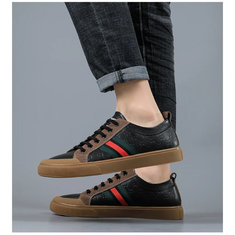 Autumn 2025 Men's White Chunky Sneakers - Breathable Minimalist Design, Student-Friendly & Instagram Popular