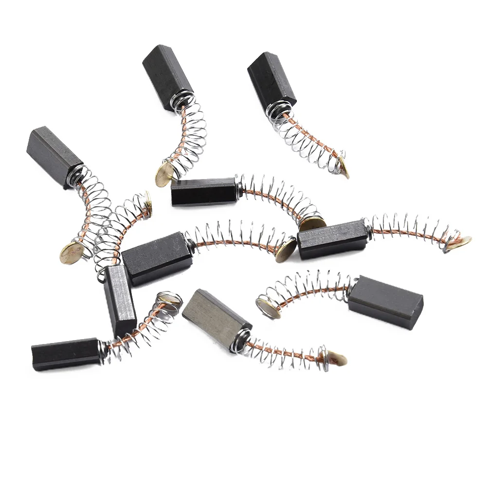 

10Pcs Carbon Brushes Electric Carbon Brushes For Electric Motors 13mmx6x4mm Cutting Polishing Machine Accessories