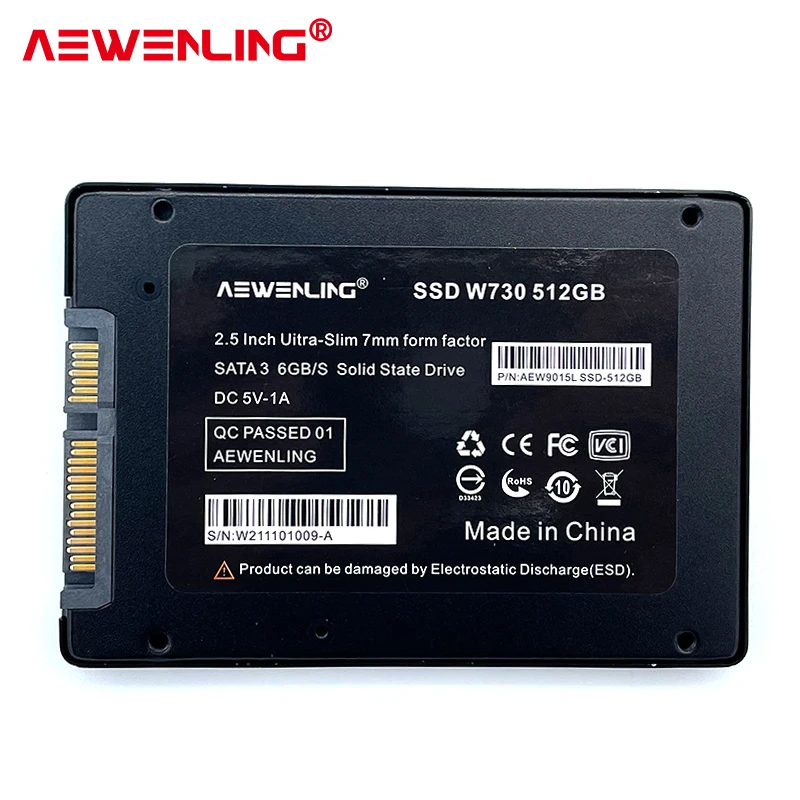 Компьютер SSD 2.5 Высокоскоростной жесткий диск SATA3 64 ГБ 128 ГБ 256 ГБ 1 ТБ 512 ГБ твердотельный диск для ноутбука, настольного жесткого диска для работы