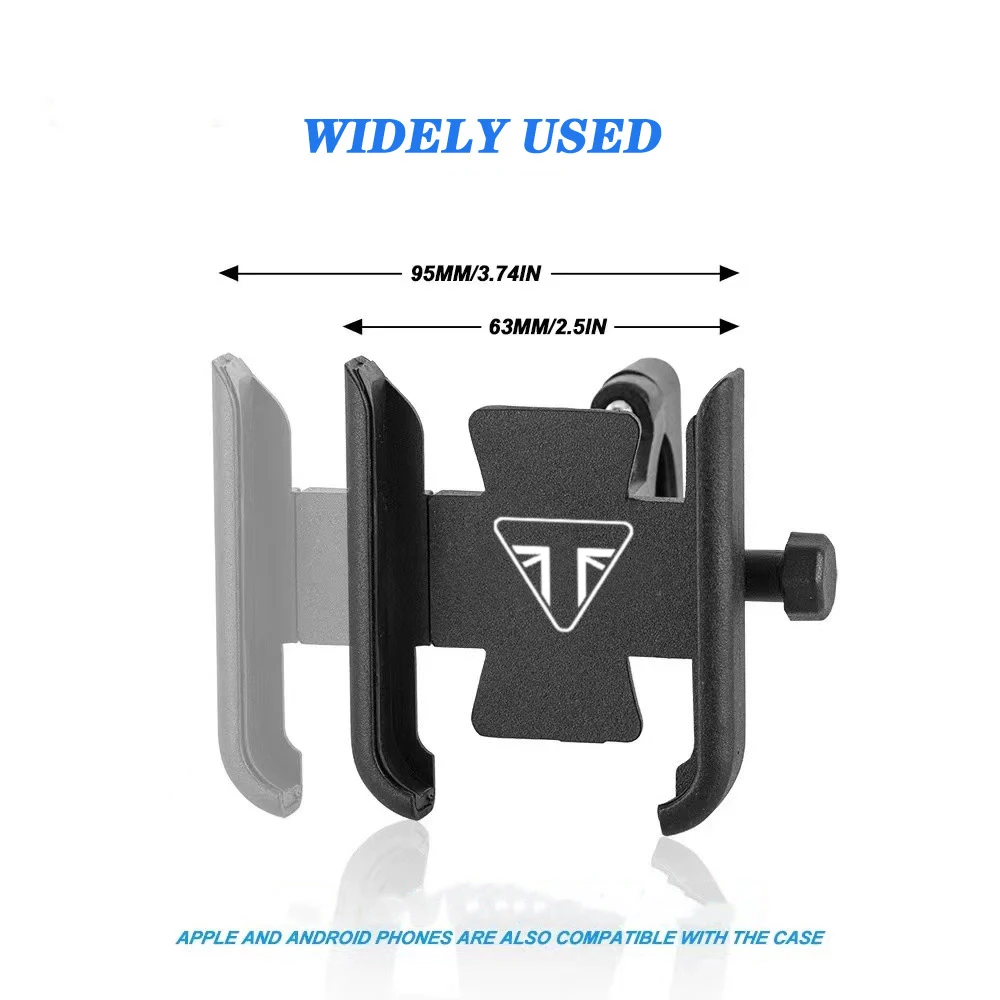 For Trident 660 Tiger 800 900 GT speed 400 triple 1050 R 675 Scrambler NX400 Aluminum Handlebar Mirror Mobile Phone Holder Stand