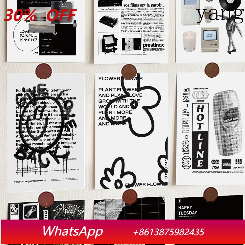 

CX 10 niche high-end black and white story card postcards