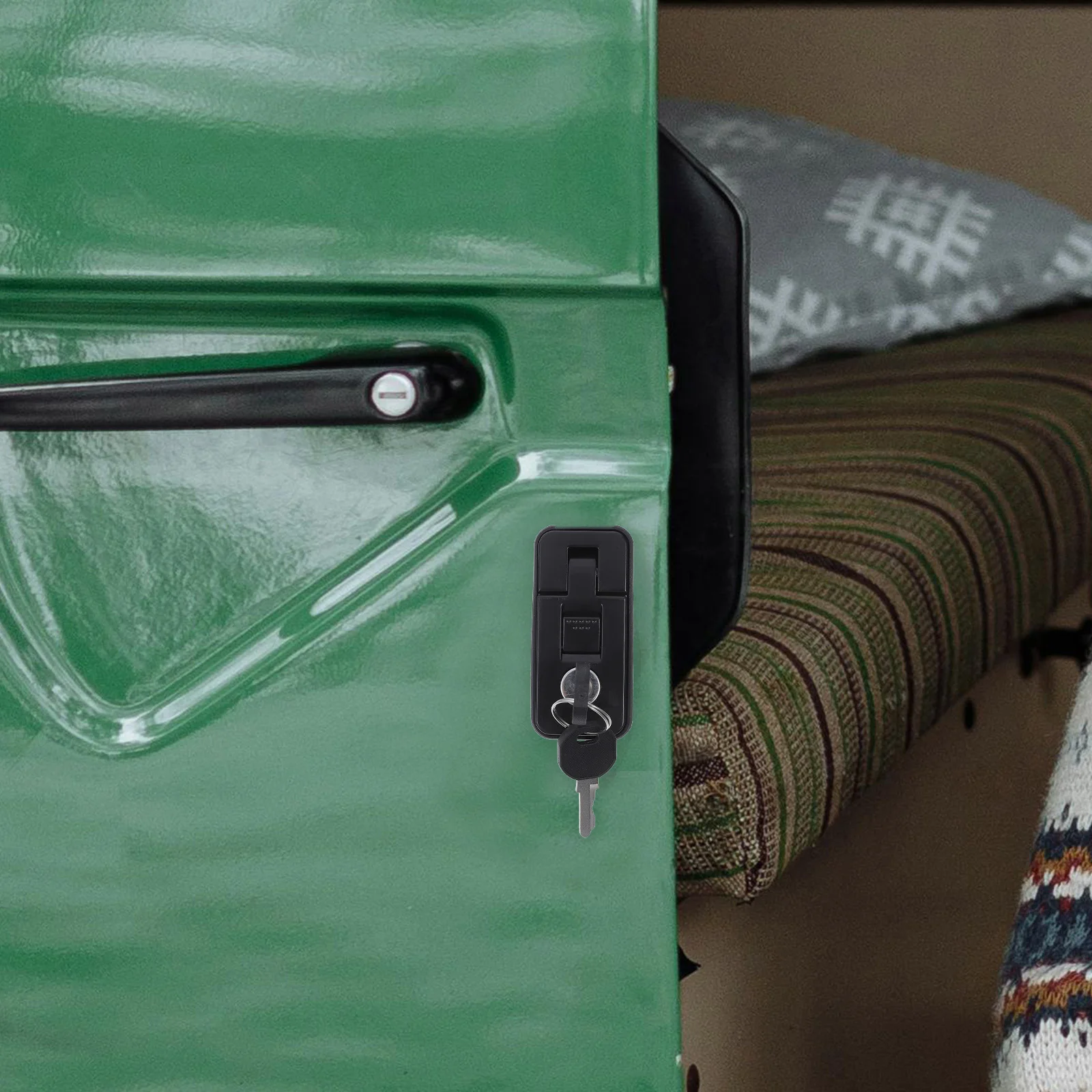 Compressie Klink Verstelbare Flush Zinklegering Zwart Strak Deurslot voor Kast Gereedschapskist Rv Marine Camper Veilige Sluiting