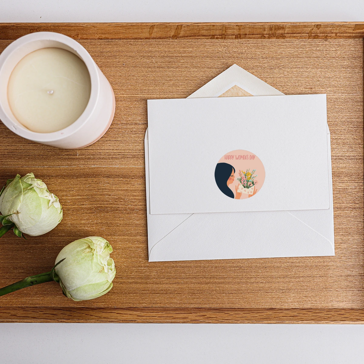 母の日のステッカーが付いた丸いラベル,感謝のステッカー,ギフトカードの装飾,エンベロープ,シール,ギフト包装ボックス,装飾,500個