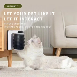 LMZOE Cat Self Groomer Automatic Rotating Massager Wall Corner Grooming Smart Comb Hair Remover Brush For Cats Electric Supplies