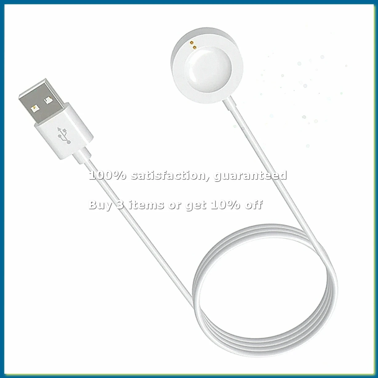 Fast Charging Cable Smart Watch Charger Compatible for -Kors Access Gen 4 Gen 5 5E MKT5080 Charging Cable White