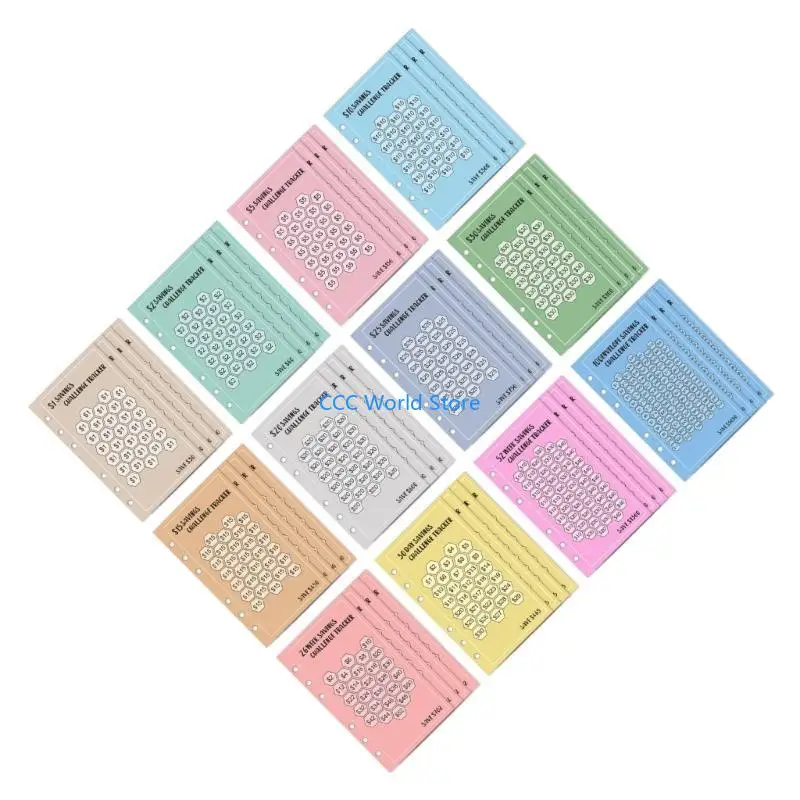 G92A A 6 48 Sheets 52 Week Save Challenge Occants Save Money Euros USD Planner Planner Easy Savor for Family