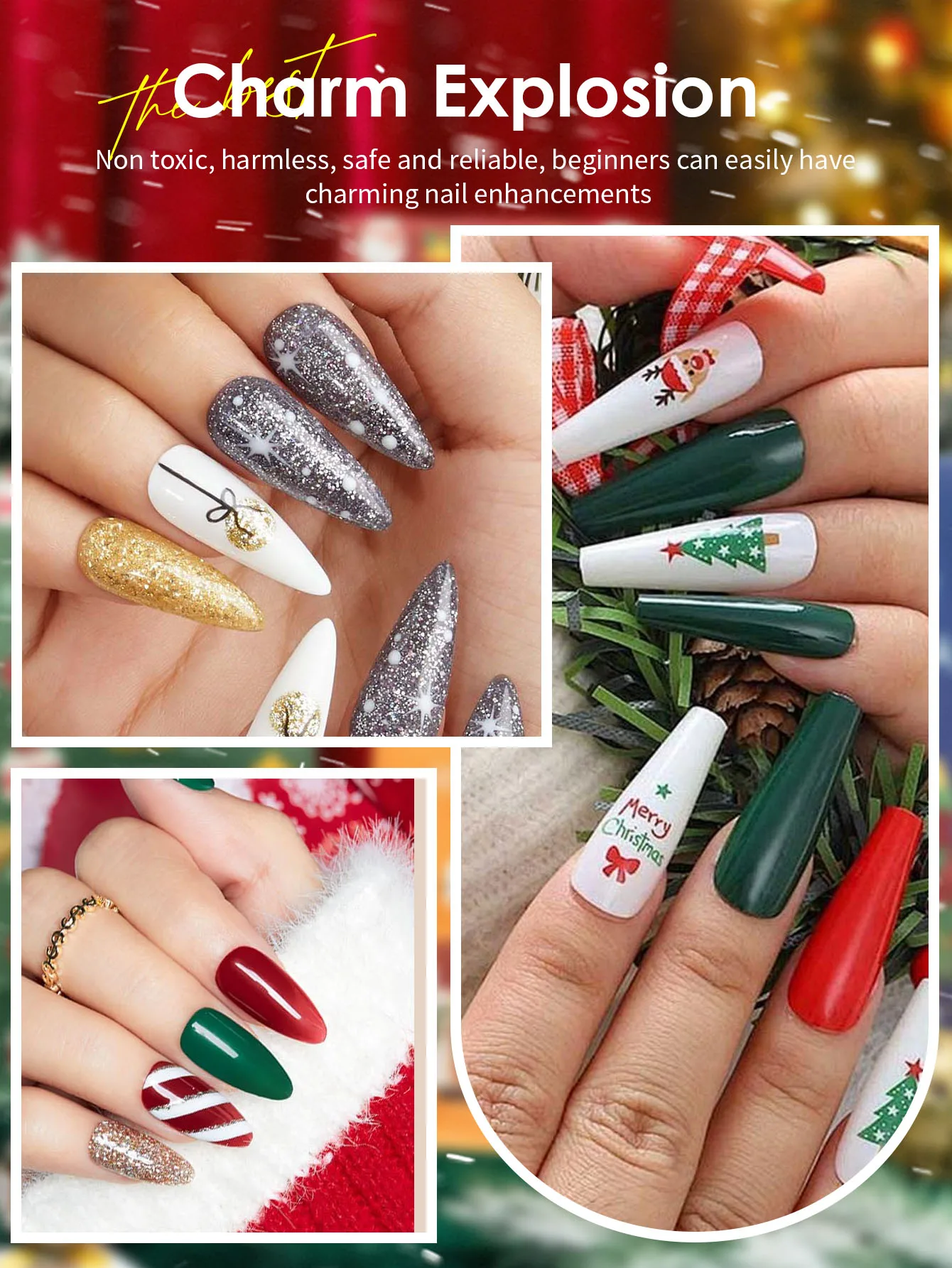 Zestaw 6-kolorowego akrylowego pudru kryształowego, umożliwiający tworzenie manicure w jakości salonowej w domu, idealny dla początkujących i profesjonalistów.