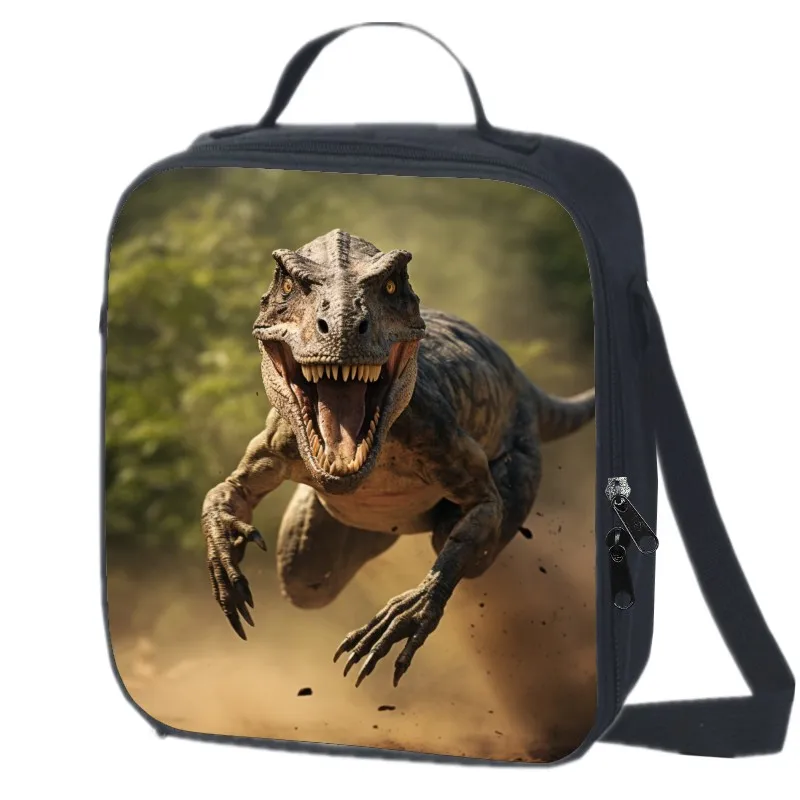 Digital printed animal Jurassic dinosaurs children\'s lunch bag for Boys and Girls Fashion Bento Bag Outdoor Lunch Thermal Bag