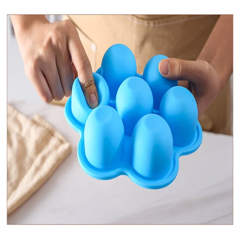 7 Holes Reusable Silicone Baby Food Freezer Tray Crisper Egg Bite Mold BPA Free Storage Baby Food Storage Containers With Lid