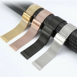 20mm 22mm band For Amazfit GTS/GTR-4-3-2-2e-Mini-Pro/stratos 3-2 Metal Milanese Loop Bracelet huawei/Amazfit bip-U-S-3-Pro strap