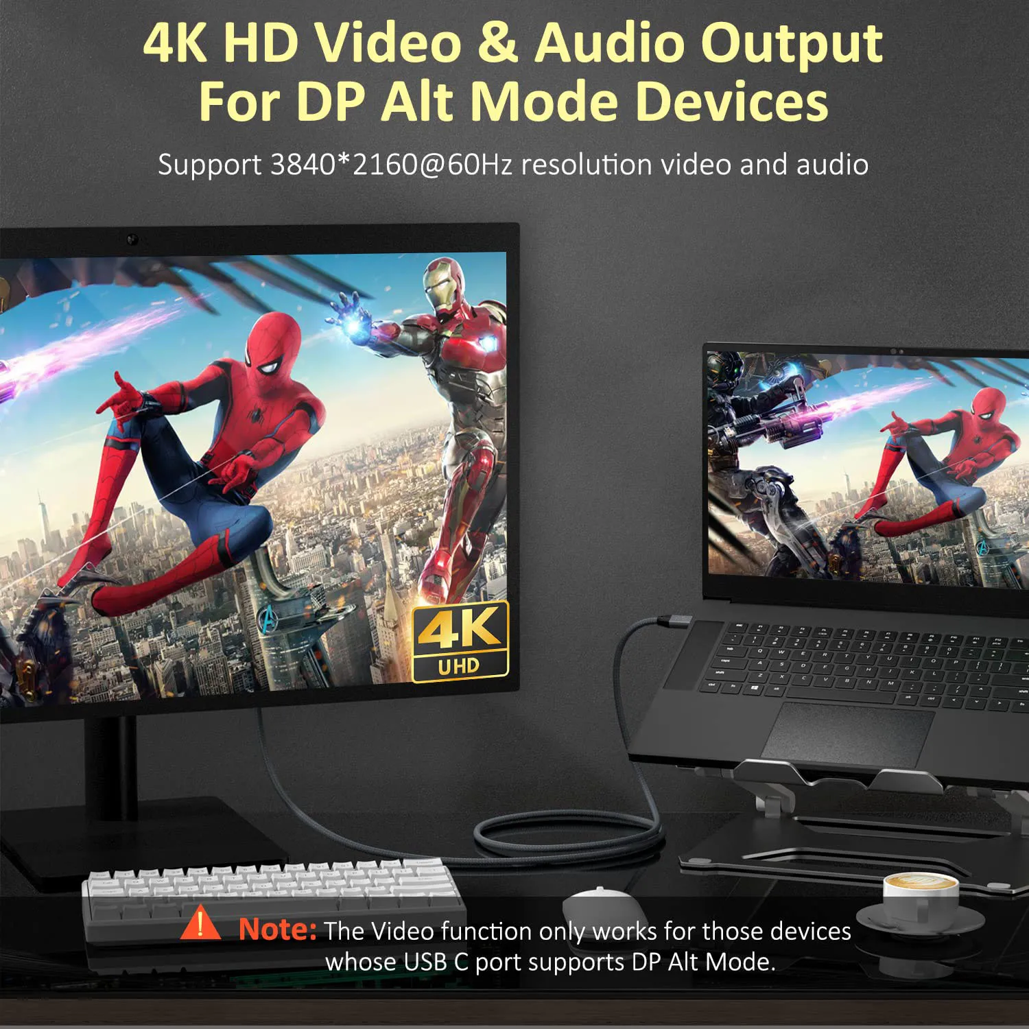 كابل USB C إلى C 100 وات شحن سريع 20 فولت/5A PD USB 3.1 Gen 2 10Gbps 4K 60 هرتز شريحة عرض إلكترونية لشاشة Google Pixel #5