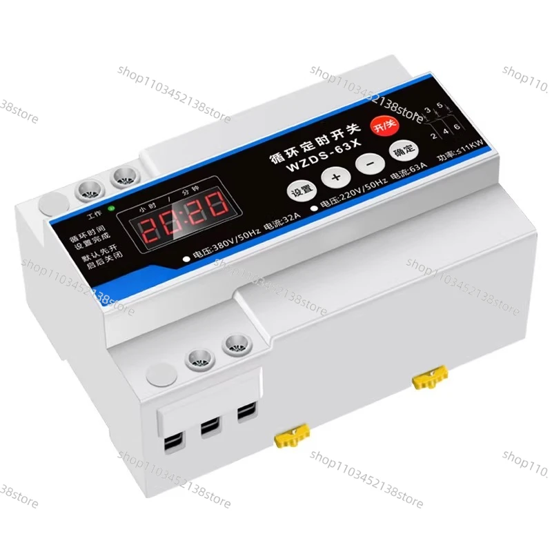 High Power 220V Infinite Cycle Timing Intermittent Controller Switch Three-phase Electric Intelligent Pump Fan
