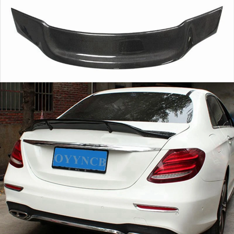 For Mercedes-Benz C-Class W205 4Door C180 C200 C250 C300 C450 C43 Sedan R Style Carbon Fiber Rear Spoiler Trunk Wing 2014-2021