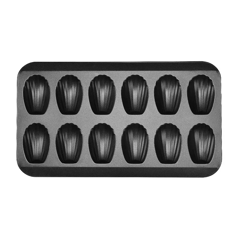 Shell Cake Biscuit Baking Mold, Madeleine Mold, Thickened, Non-stick Coated, Carbon Steel Baking Pan 12hole