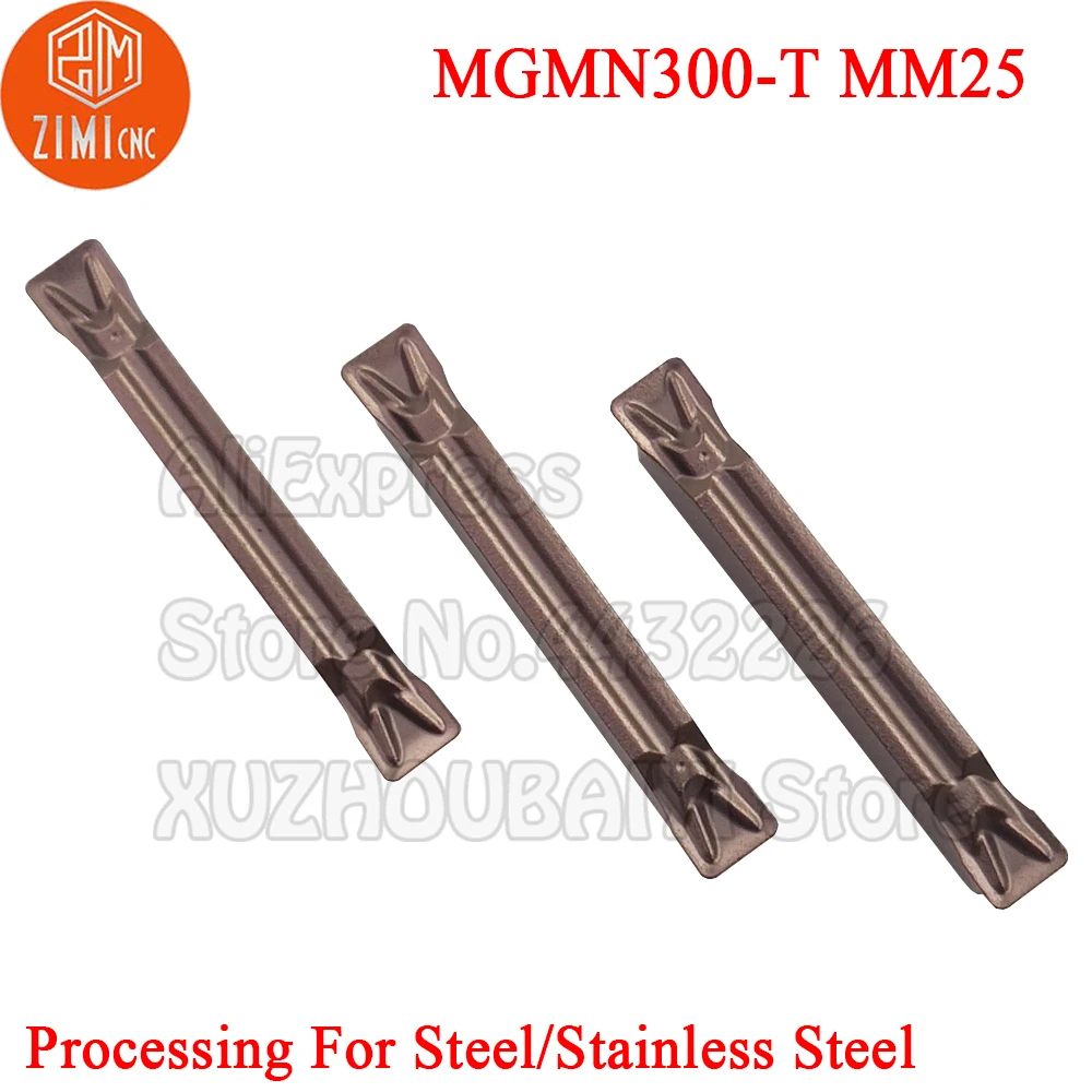 10P MGMN300-T MM25 MGMN300 T MGMN 300 Carbide Grooving Inserts Turning Tools CNC Cutter Lathe Slooting Blade for stainless steel