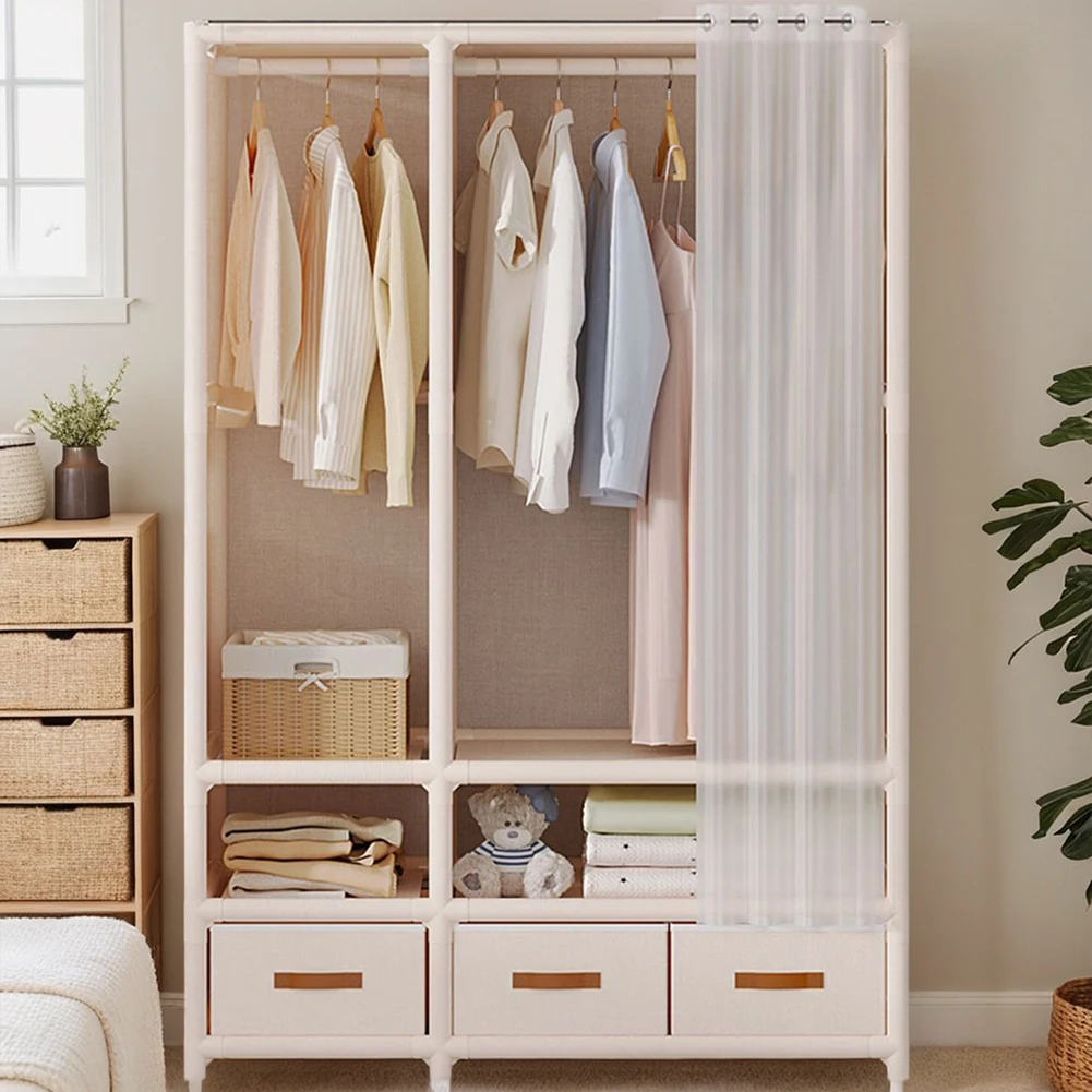 6/5 Layers Dustproof Wardrobe Partition Bookshelf Bedroom Open Simple Assembly Storage Cabinet Bedroom Furniture Cabinet Closet