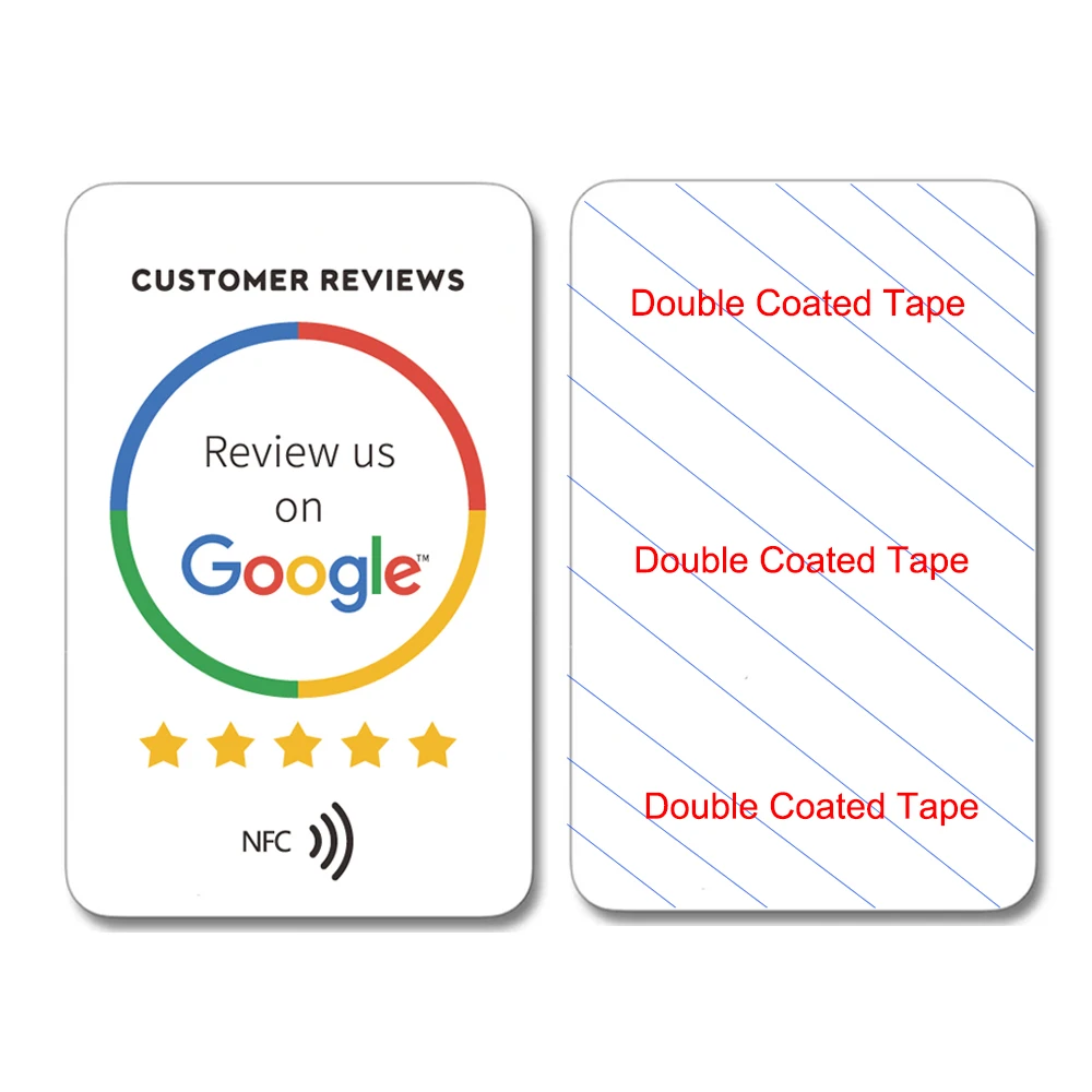 NFC-Enabled Google Reviews Cards Boost Your Business PVC Material Durable