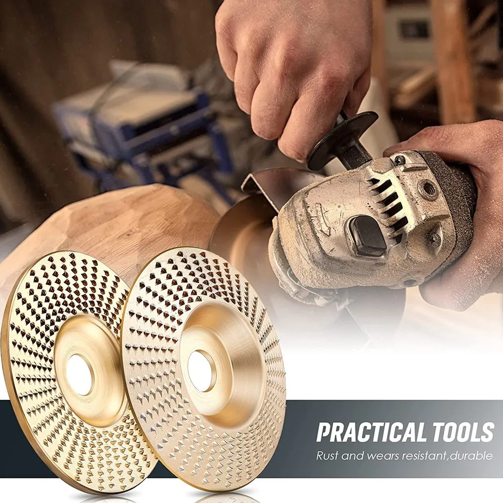 Rebolo de madeira, Discos de Forma de Moagem, Adequado para Rebarbadoras com Diâmetro Interno de 5, 8 Polegadas