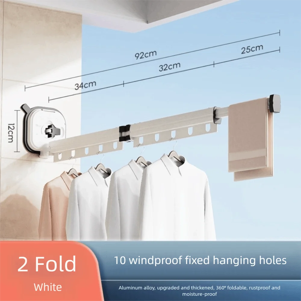 Picture 3: New Retractable Folding Clothes Hanger Space Saving Rotating Cloth Drying Rack Collapsible Drying Rack Home Use