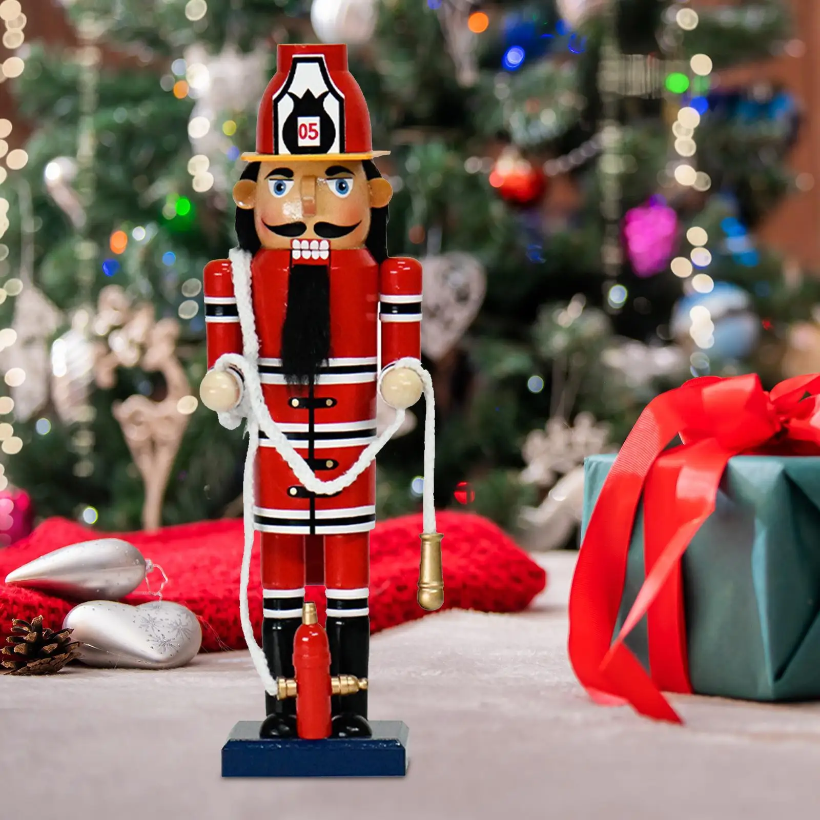 Christmas Nutcracker Soldier Firefighter Nutcracker for Mantel Festival Home