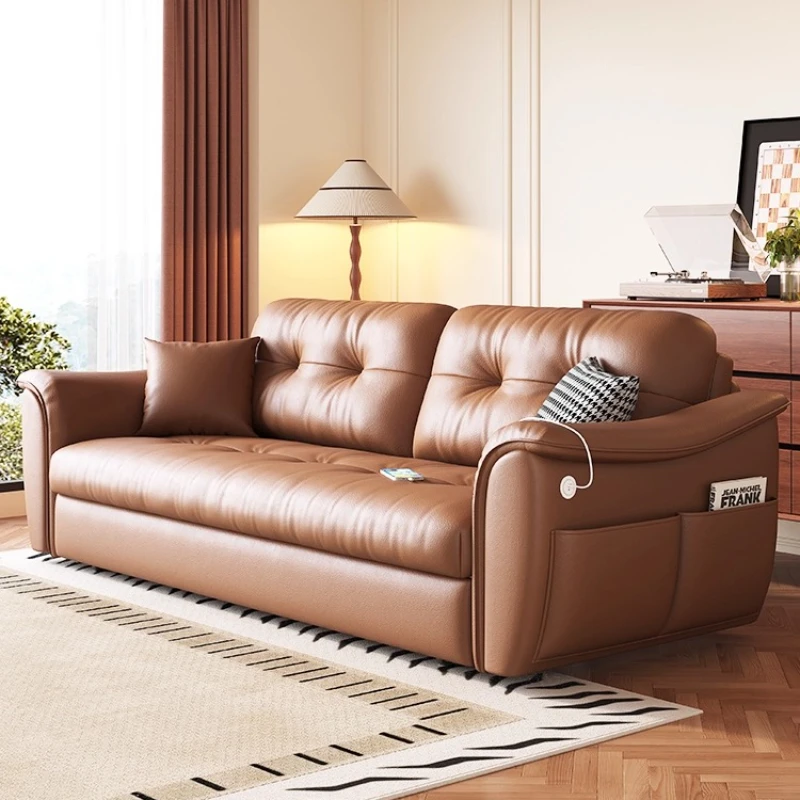 

Multifunction Folding Sofas Brown Design Double Sleeping Sofas Modern Simple Relax Sillones Para Sala De Estar Home Furniture