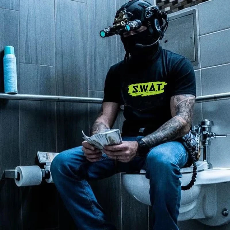 تي شيرت قطني بأكمام قصيرة مطبوع على الطراز العسكري لعام 2025، بلوزة غير رسمية للرجال والنساء في الصيف والخريف والشتاء