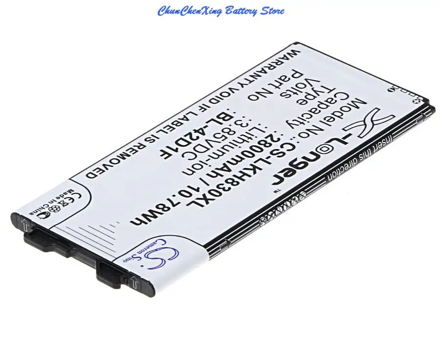 بطارية 2800 مللي أمبير في الساعة BL-42D1F لـ LG AS992، G5، G5 Lite، G5 SE، H820، H830، H840، H845، H848، H850، LS992، RS988، US992، VS987