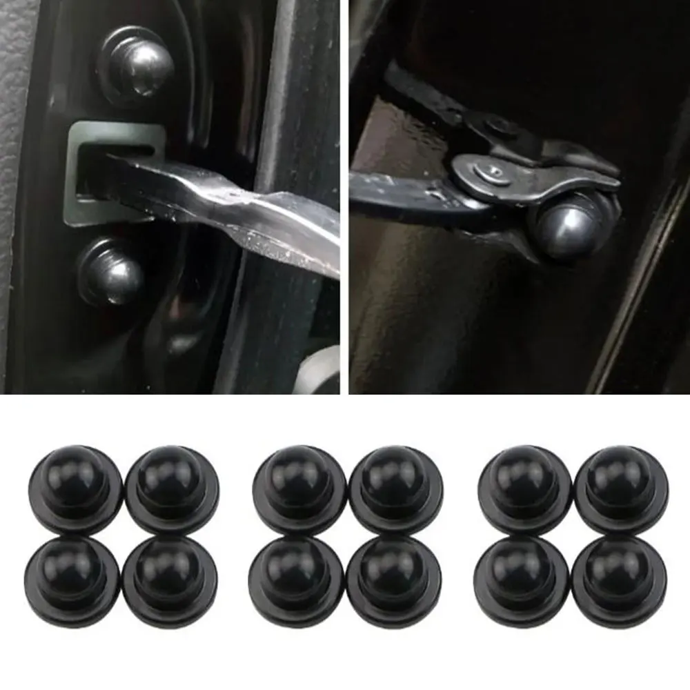 Car Door Screw Nuts Cap Universal 12Pcs Door Screw Protection Cap Cover Bolt Doors Lock Screws Nuts Protector Accessories
