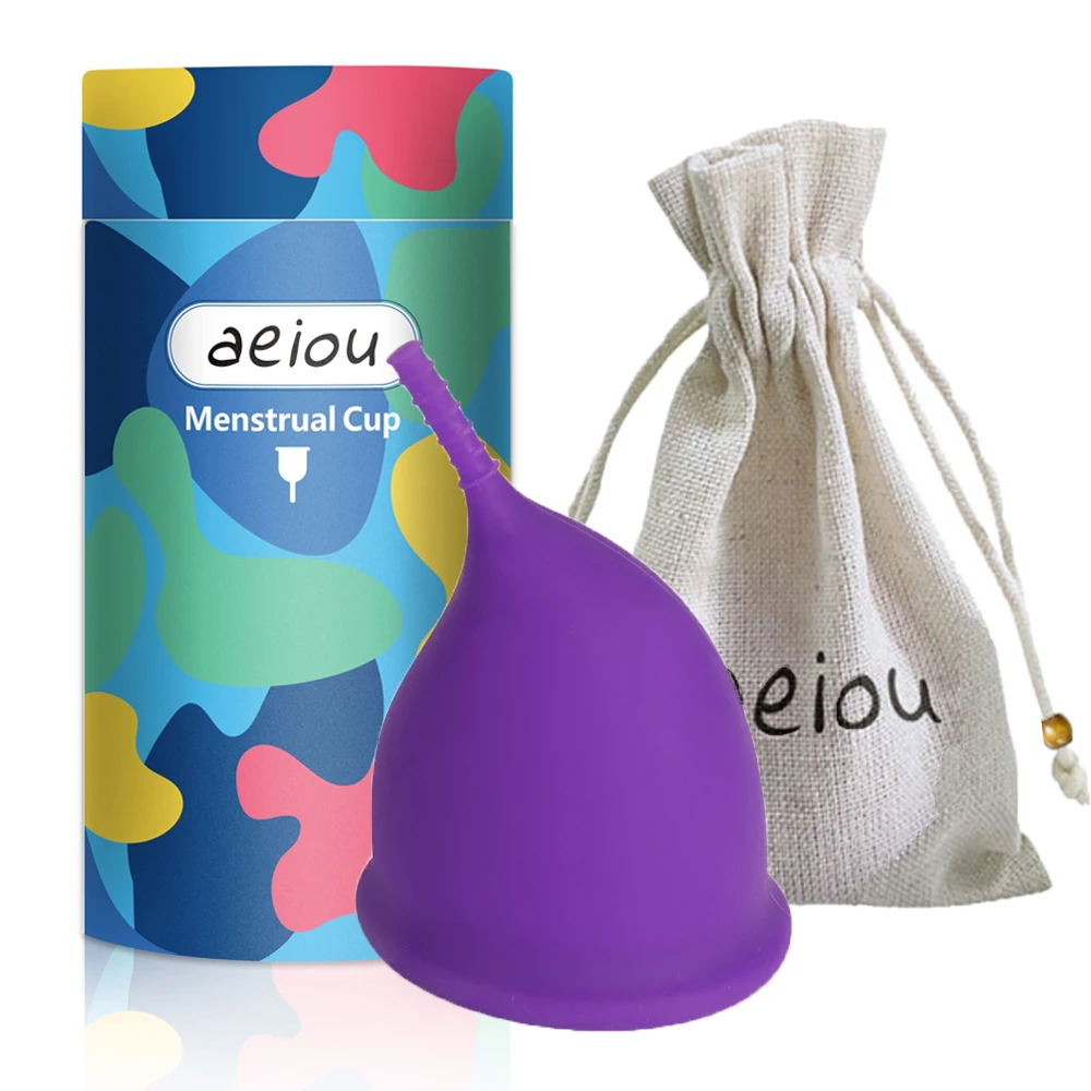 Aeiou Feminine Menstrual Cup Medical Silicone Hygiene Reusable Vagina Menstrual Collector Soft Menstrual Medical Silicon Cups