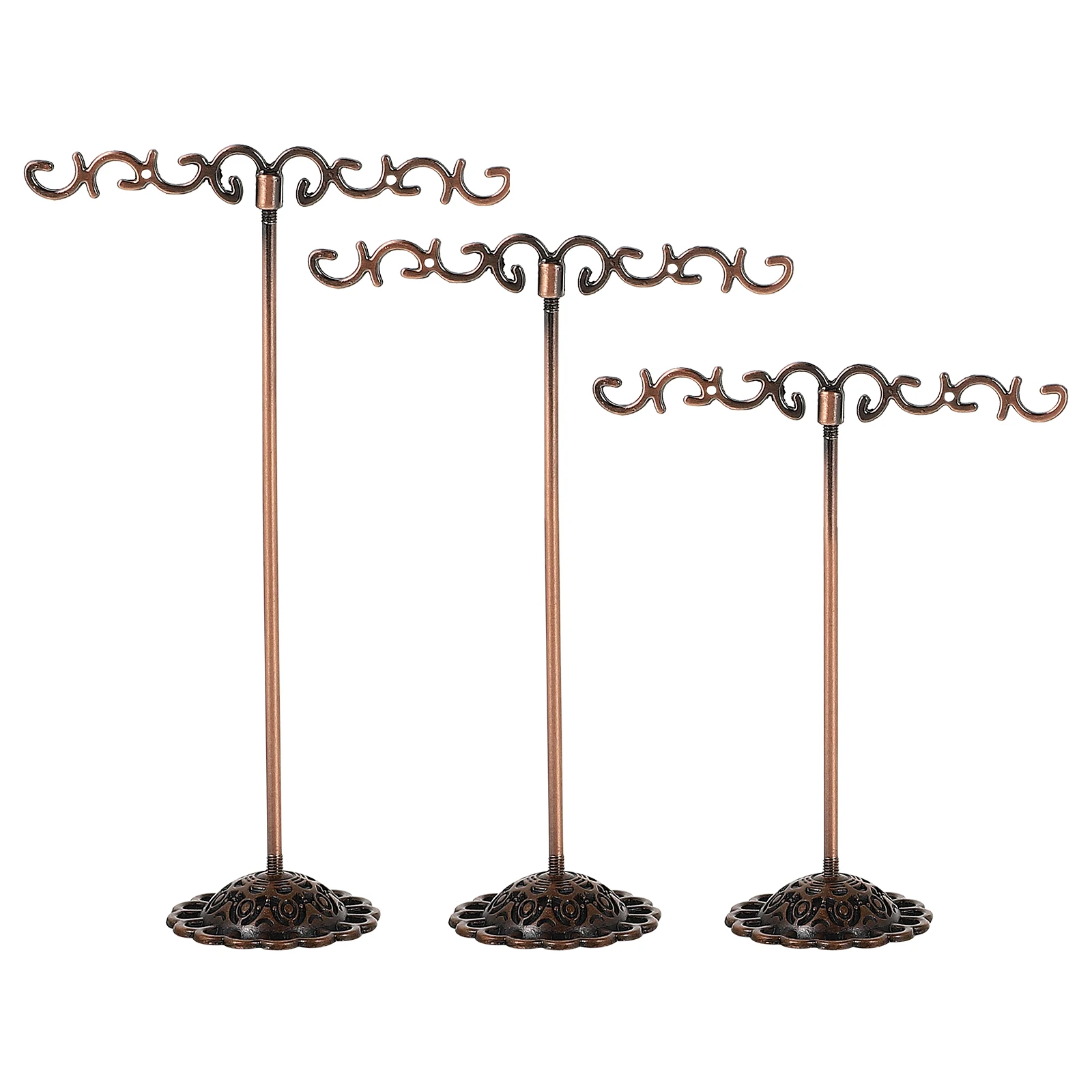 

3 Pcs Earring Display Set Iron Material Creative Shape Jewelry Rack Storage Shelf Desktop Adornment Multi Purpose