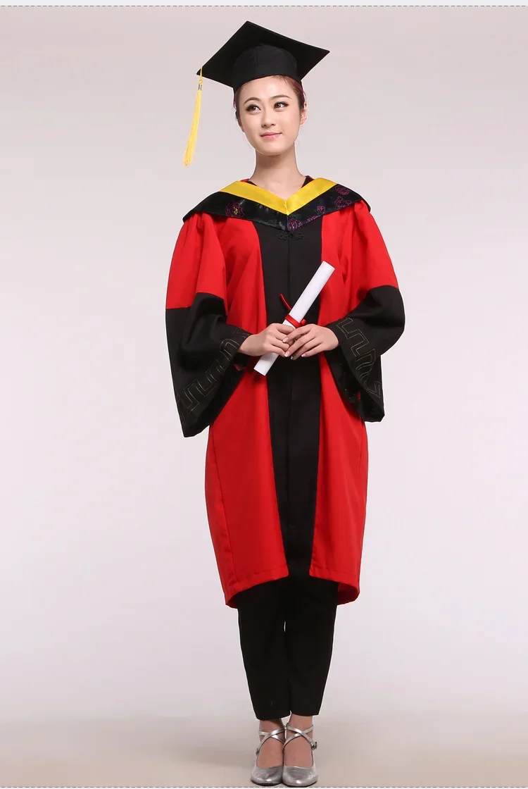 Unisex Academic Dress Bachelor Clothing Agricultural Science Technology Graduate Bachelor Clothing Graduation Gown Caps