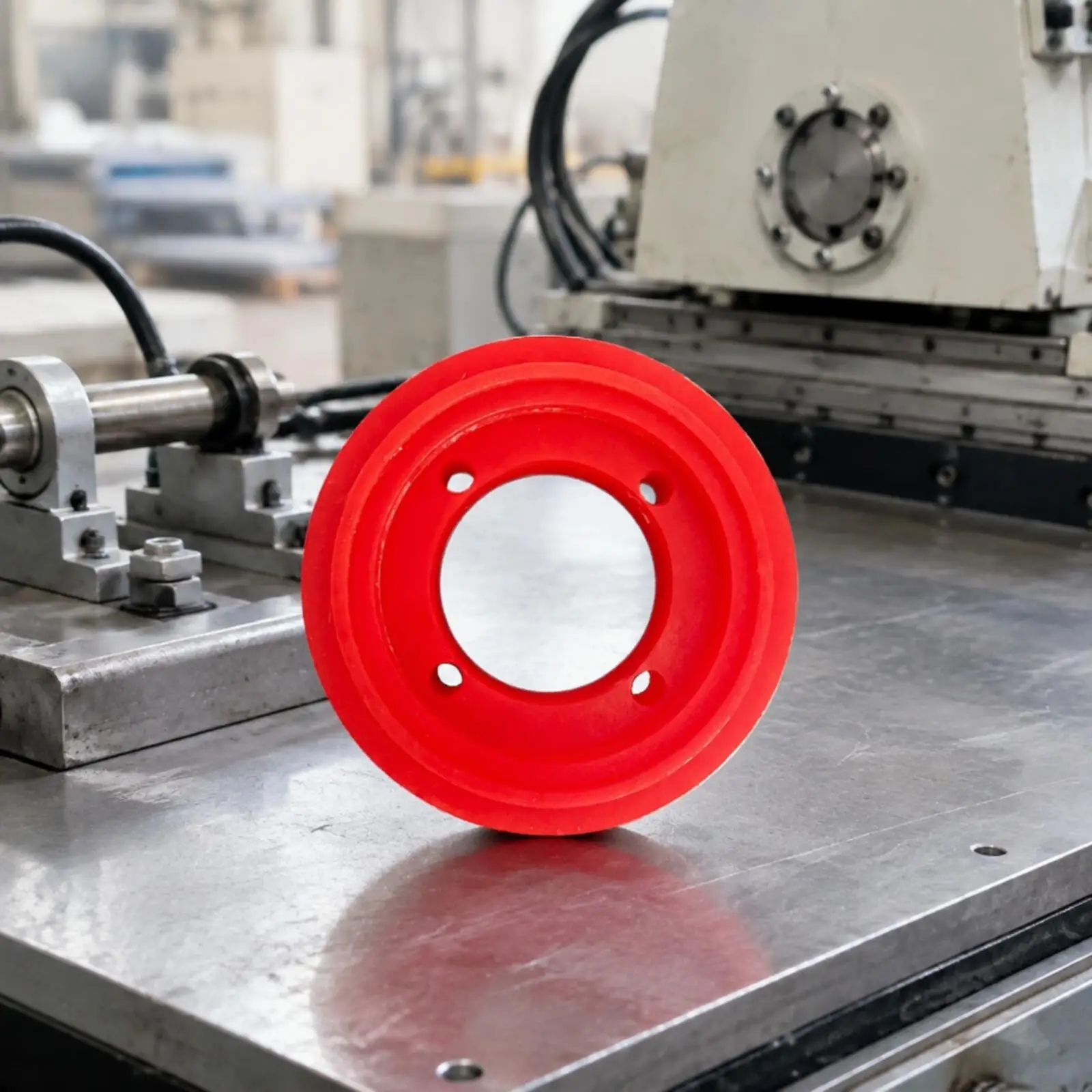 Stone Saw Machine Guide Wheel 100 Narrow Groove Polyurethane Wire Rope Direction Roller for Cutting Equipment Replacement